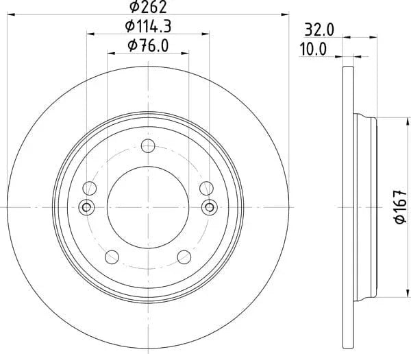 Mintex Brake Discs Rear Solid Set Of 2 MDC2921C 262mm - image 4
