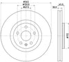 Mintex Brake Discs Front Vented Set Of 2 MDC2922C 345mm thumbnail