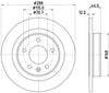 Mintex Brake Discs Rear Solid Set Of 2 MDC2923C 288mm thumbnail