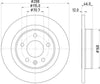 Mintex Brake Discs Rear Solid Set Of 2 MDC2923C 288mm thumbnail