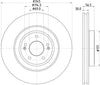 Mintex Brake Discs Front Vented Set Of 2 MDC2925C 345mm thumbnail
