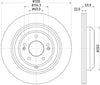 Mintex Brake Discs Rear Vented Set Of 2 MDC2926C 330mm thumbnail