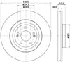 Mintex Brake Discs Front Vented Set Of 2 MDC2928C 345mm thumbnail