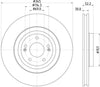 Mintex Brake Discs Front Vented Set Of 2 MDC2928C 345mm thumbnail