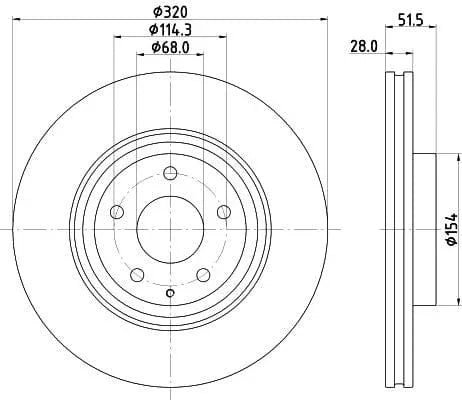 Mintex Brake Discs Front Vented Set Of 2 MDC2929C 320mm - image 3