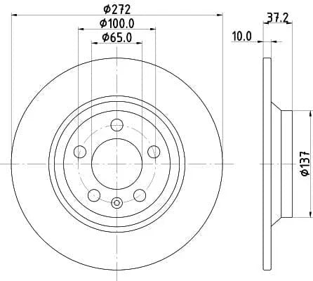 Mintex Brake Discs Rear Solid Set Of 2 MDC2930C 272mm - image 3