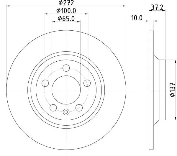 Mintex Brake Discs Rear Solid Set Of 2 MDC2930C 272mm - image 4