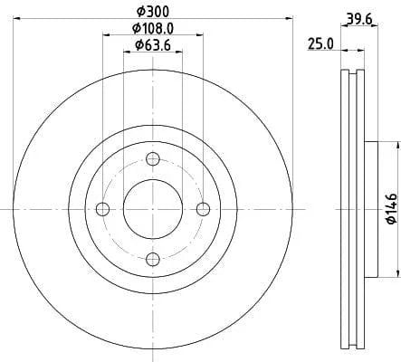 Mintex Brake Discs Front Vented Set Of 2 MDC2932C 300mm - image 3