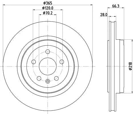 Mintex Brake Discs Rear Vented Set Of 2 MDC2940C 365mm - image 3
