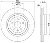 Mintex Brake Discs Rear Vented Set Of 2 MDC2940C 365mm thumbnail