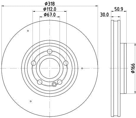 Mintex Brake Discs Front Vented Set Of 2 MDC2947C 318mm - image 3