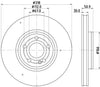 Mintex Brake Discs Front Vented Set Of 2 MDC2947C 318mm thumbnail