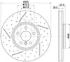 Mintex Brake Discs Front Slotted Vented Set Of 2 MDC2951C 335mm thumbnail