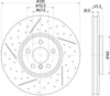 Mintex Brake Discs Front Slotted Vented Set Of 2 MDC2951C 335mm thumbnail