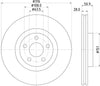 Mintex Brake Discs Front Vented Set Of 2 MDC2952C 316mm thumbnail