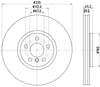 Mintex Brake Discs Front Vented Set Of 2 MDC2953C 335mm thumbnail