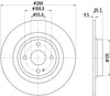 Mintex Brake Discs Rear Solid Set Of 2 MDC2956C 280mm thumbnail
