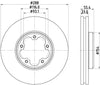 Mintex Brake Discs Front Vented Set Of 2 MDC2959C 288mm thumbnail