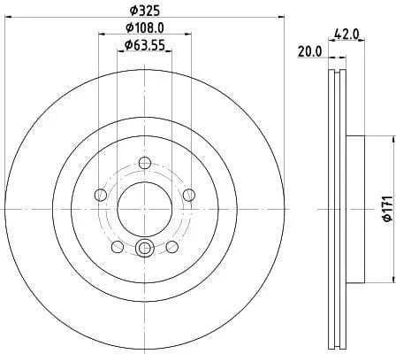 Mintex Brake Discs Rear Vented Set Of 2 MDC2964C 325mm - OEM Quality Replacement - image 3