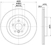 Mintex Brake Discs Rear Vented Set Of 2 MDC2964C 325mm - OEM Quality Replacement thumbnail