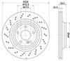 Mintex Brake Discs Rear Perforated Vented Set Of 2 MDC2968C 320mm thumbnail