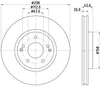 Mintex Brake Discs Front Vented Set Of 2 MDC2976C 298mm thumbnail