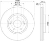 Mintex Brake Discs Front Vented Set Of 2 MDC2976C 298mm thumbnail