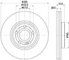 Mintex Brake Discs Front Vented Set Of 2 MDC2979C 305mm thumbnail