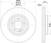 Mintex Brake Discs Front Vented Set Of 2 MDC2979C 305mm thumbnail