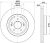Mintex Brake Discs Front Vented Set Of 2 MDC2981C 320mm thumbnail