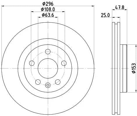 Mintex Brake Discs Front Vented Set Of 2 MDC2984C 296mm - image 3