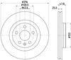 Mintex Brake Discs Front Vented Set Of 2 MDC2984C 296mm thumbnail