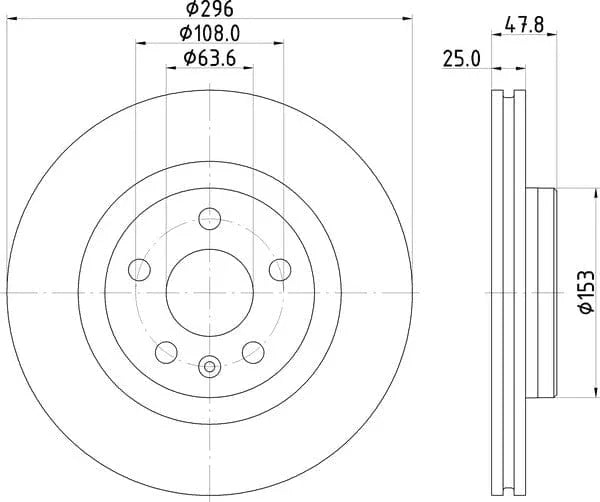 Mintex Brake Discs Front Vented Set Of 2 MDC2984C 296mm - image 4