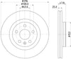 Mintex Brake Discs Front Vented Set Of 2 MDC2984C 296mm thumbnail