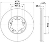 Mintex Brake Discs Front Vented Set Of 2 MDC2985C 276mm thumbnail