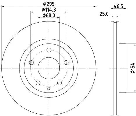Mintex Brake Discs Front Vented Set Of 2 MDC2996C 295mm - image 3