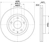 Mintex Brake Discs Front Vented Set Of 2 MDC2996C 295mm thumbnail