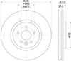 Mintex Brake Discs Front Vented Set Of 2 MDC3011C 325mm thumbnail