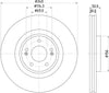 Mintex Brake Discs Front Vented Set Of 2 MDC3020C 340mm thumbnail