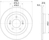 Mintex Brake Discs Rear Solid Set Of 2 MDC3027C 284mm thumbnail
