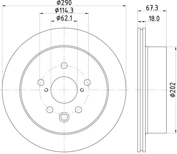Mintex Brake Discs Rear Vented Set Of 2 MDC3028C 290mm - image 4