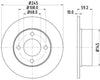 Mintex Brake Discs Rear Solid Set Of 2 MDC369 245mm thumbnail