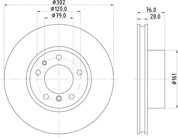 Mintex Brake Discs Front Vented Set Of 2 MDC477 302mm - image 4