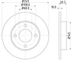 Mintex Brake Discs Rear Solid Set Of 2 MDC562 245mm thumbnail