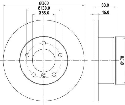 Mintex Brake Discs Front Solid Set Of 2 MDC671 303mm - image 3