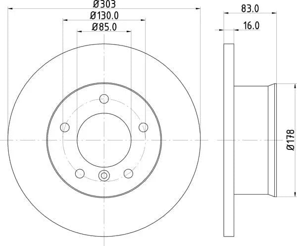 Mintex Brake Discs Front Solid Set Of 2 MDC671 303mm - image 4