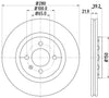 Mintex Brake Discs Front Vented Set Of 2 MDC744 280mm thumbnail
