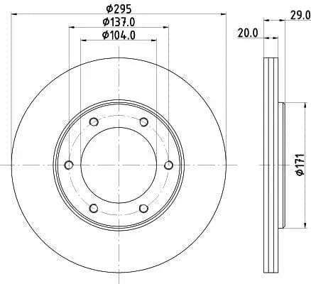 Mintex Brake Discs Front Vented Set Of 2 MDC753 295mm - image 3