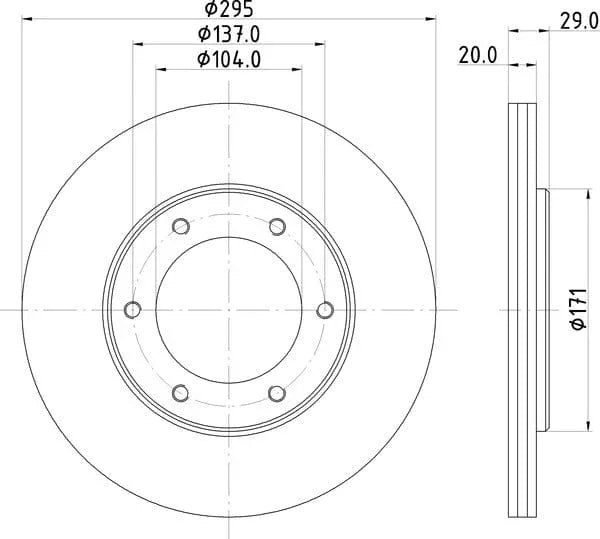 Mintex Brake Discs Front Vented Set Of 2 MDC753 295mm - image 4
