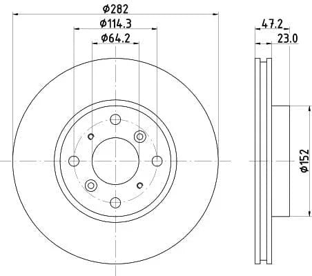 Mintex Brake Discs Front Vented Set Of 2 MDC779 282mm - image 3